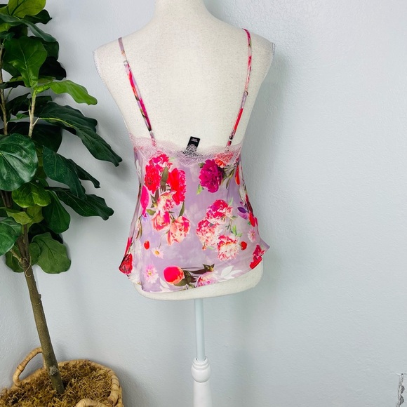 Victoria’s Secret Pink Floral Lace Satin Robe + Cami Set - Picture 4 of 10